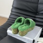 Replica Chanel plush platform slippers