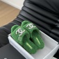 Replica Chanel plush platform slippers