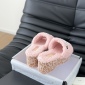 Replica Chanel plush platform slippers