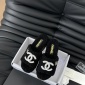 Replica Chanel plush platform slippers