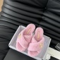 Replica Chanel plush platform slippers