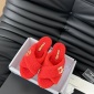 Replica Chanel plush platform slippers