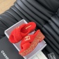 Replica Chanel plush platform slippers