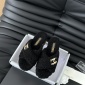 Replica Chanel plush platform slippers