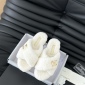 Replica Chanel plush platform slippers