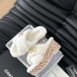 Replica Chanel plush platform slippers