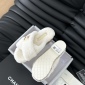 Replica Chanel plush platform slippers