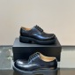 Replica Prada Bright leather derby shoes