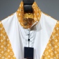 Replica Louis Vuitton - Monogram Printed Technical Track Top Golden Yellow. Size 50