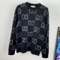 Replica GUCCI - Monogram-pattern ribbed-trim wool-blend knitted jumper | Selfridges.com