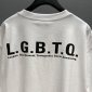 Replica Balenciaga T-Shirt LGBTQ Boxy in White