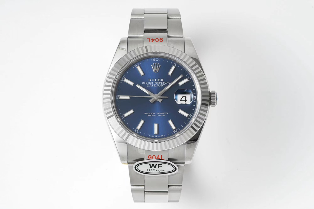 Super Clone Rolex Datejust 41mm Blue Dial Stainless Steel Watch - WF Factory Top Replica
