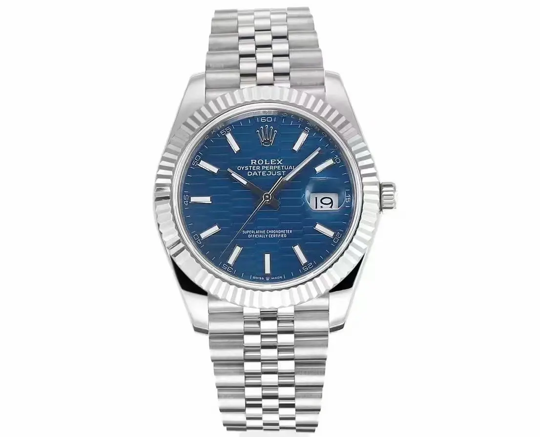 Rolex Datejust 41mm Blue Dial Stainless Steel Jubilee Bracelet Watch