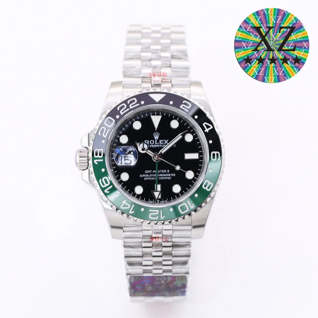 Super Clone Rolex GMT-Master II "New Milestone" 2022 Black Green Ceramic Bezel Stainless Steel Watch