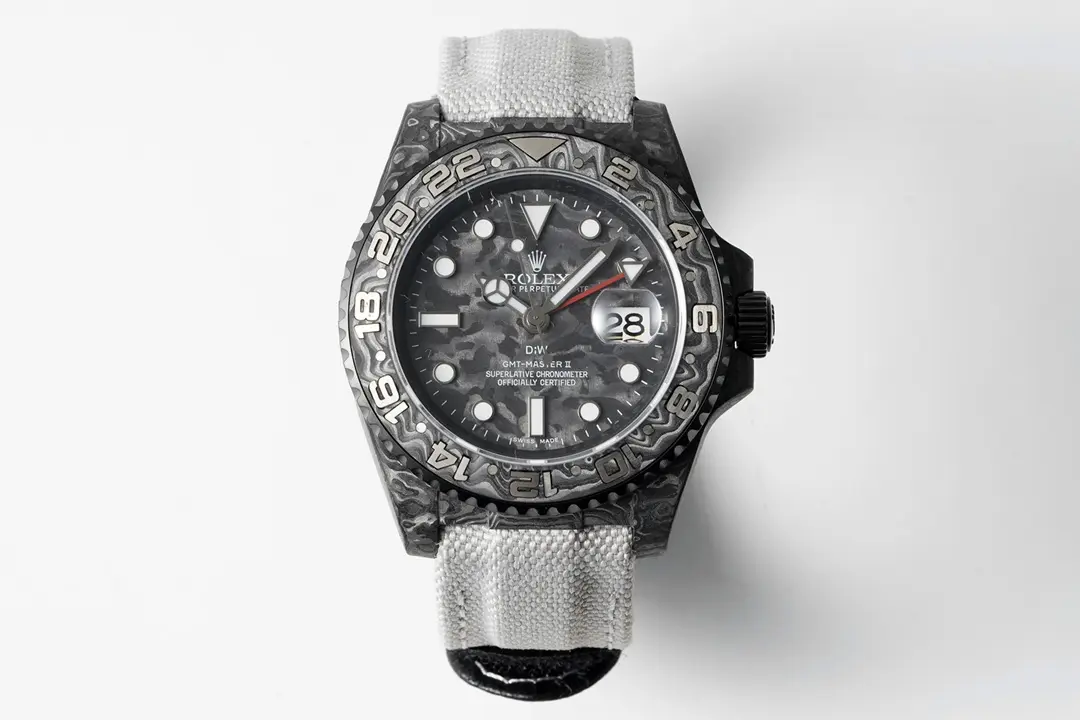 Super Clone Rolex GMT-Master II Ultra Limited Edition - Lightweight Carbon Fiber Case, Black Dial, Fabric Strap