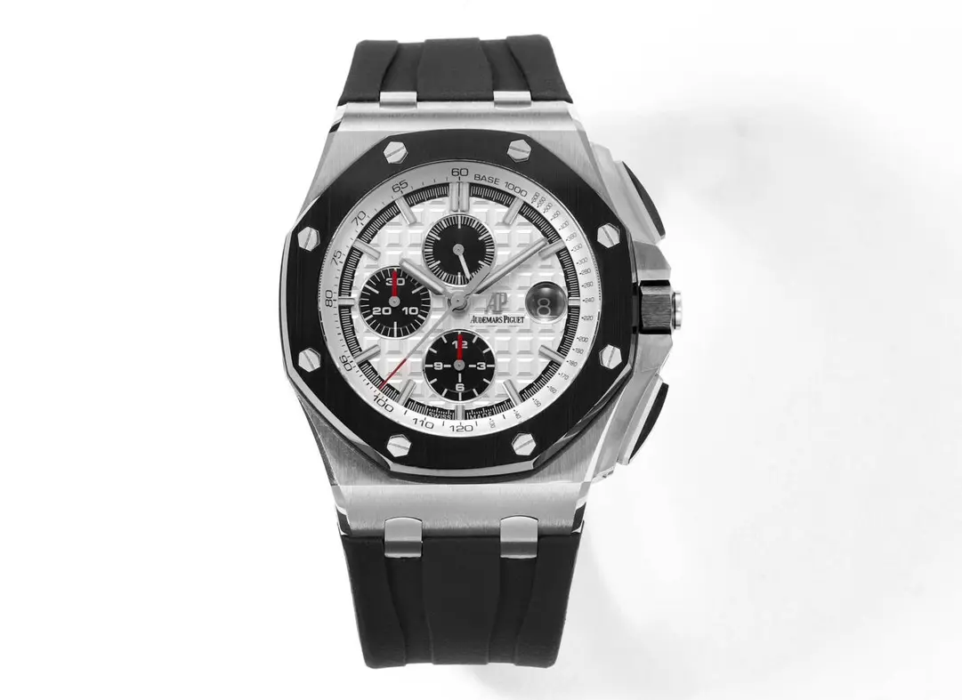 Audemars Piguet Royal Oak Offshore Chronograph - Silver and Black with Rubber Strap