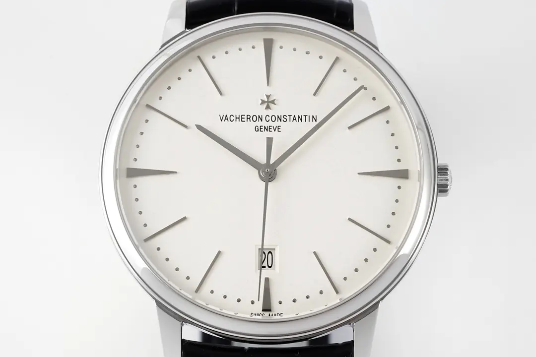 Vacheron Constantin Patrimony 85180 Series Watch Silver and Black Minimalist Style 40MM Case 1950s Inspired Design - Image 3