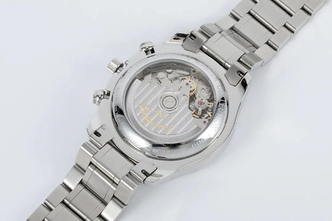 Longines Master Collection Moonphase Eight Hand V4 Edition Silver Stainless Steel with Blue Dial - Image 9