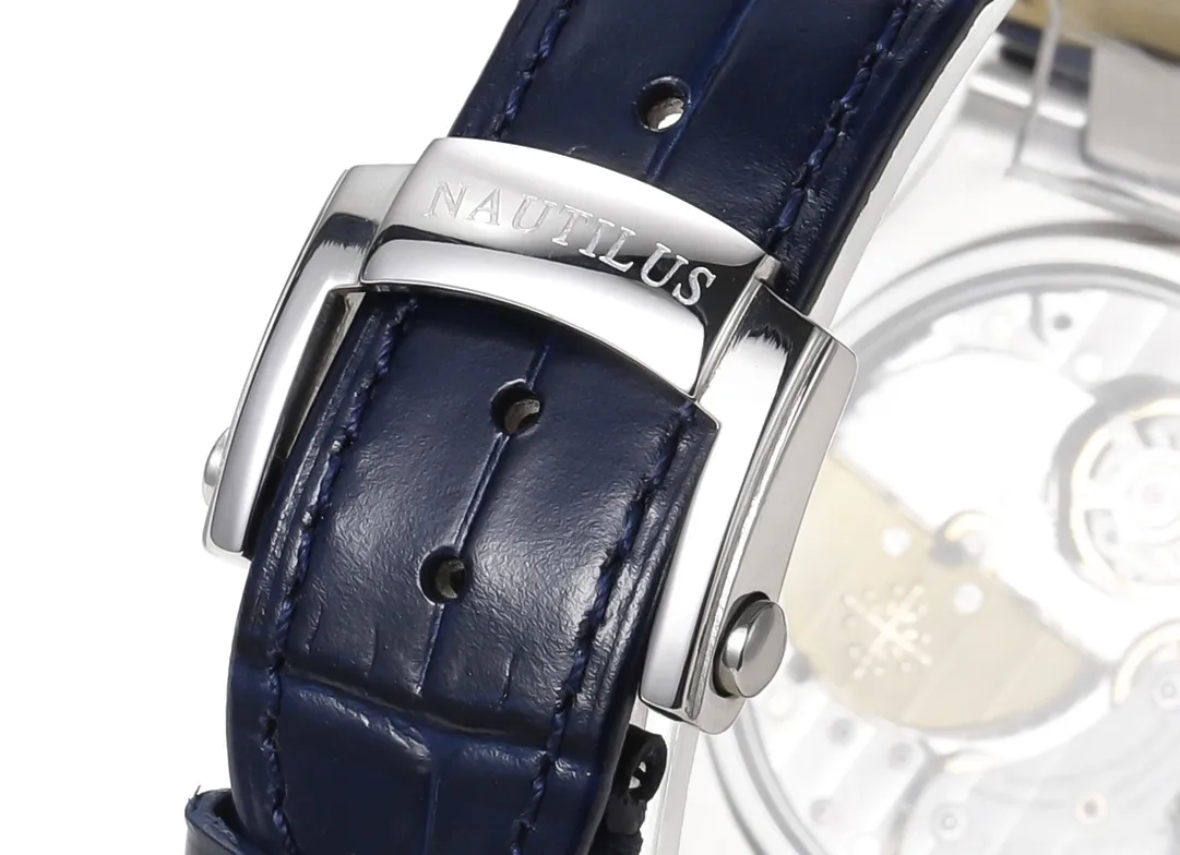 Patek Philippe Nautilus Blue Strap Watch - Image 10