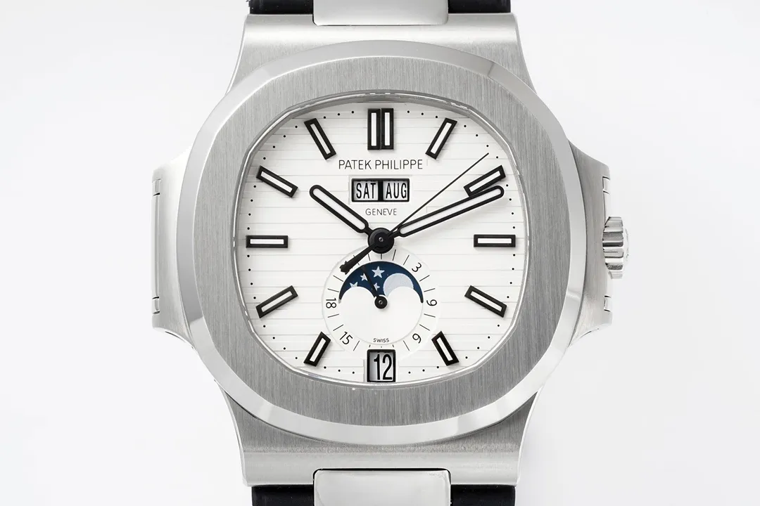 Patek Philippe Nautilus Blue Rubber Strap Watch - Image 3