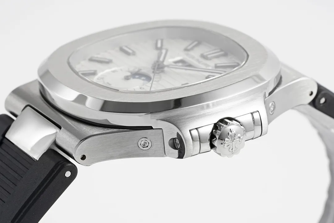 Patek Philippe Nautilus Blue Rubber Strap Watch - Image 6