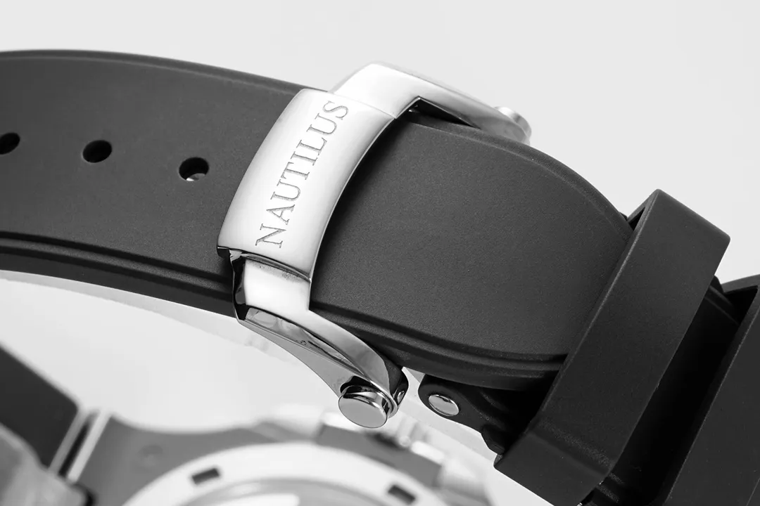 Patek Philippe Nautilus Blue Rubber Strap Watch - Image 10