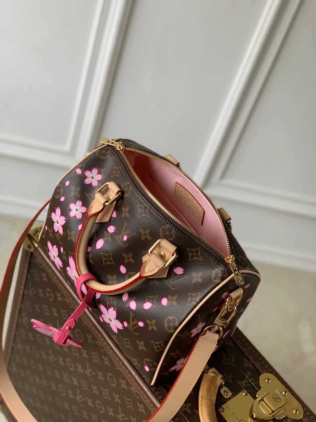 ルイヴィトン Speedy Bandoulière 25 ピンク フラワー柄 - 画像 (10)