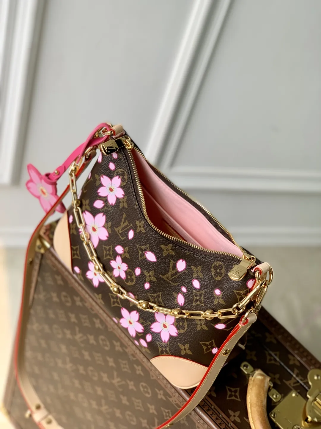 ルイヴィトン ブルゴーニュ ピンク 花柄バッグ - 画像 (10)