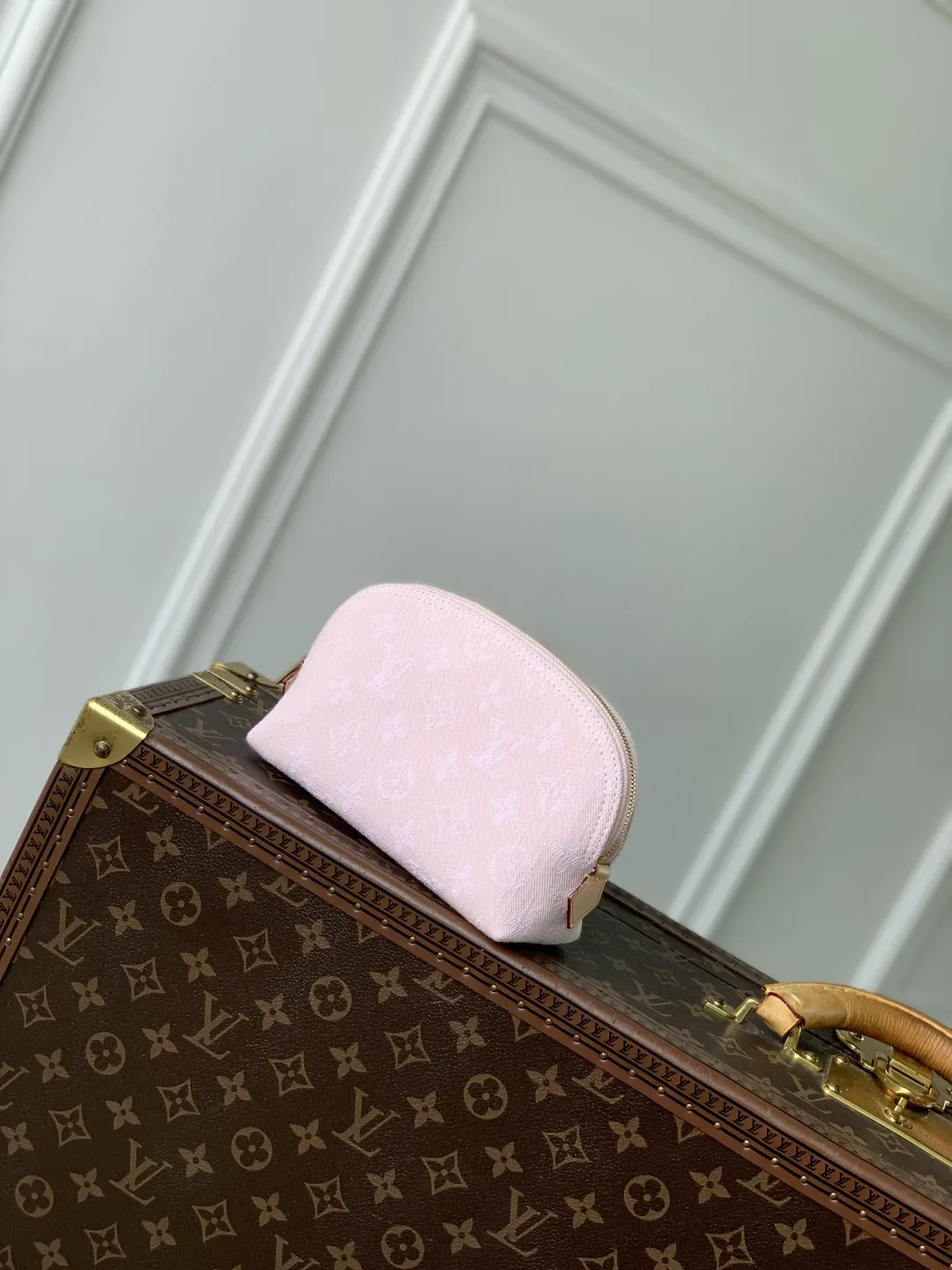 Louis Vuitton ピンク Monogram Denim 化粧ポーチ - 画像 (3)