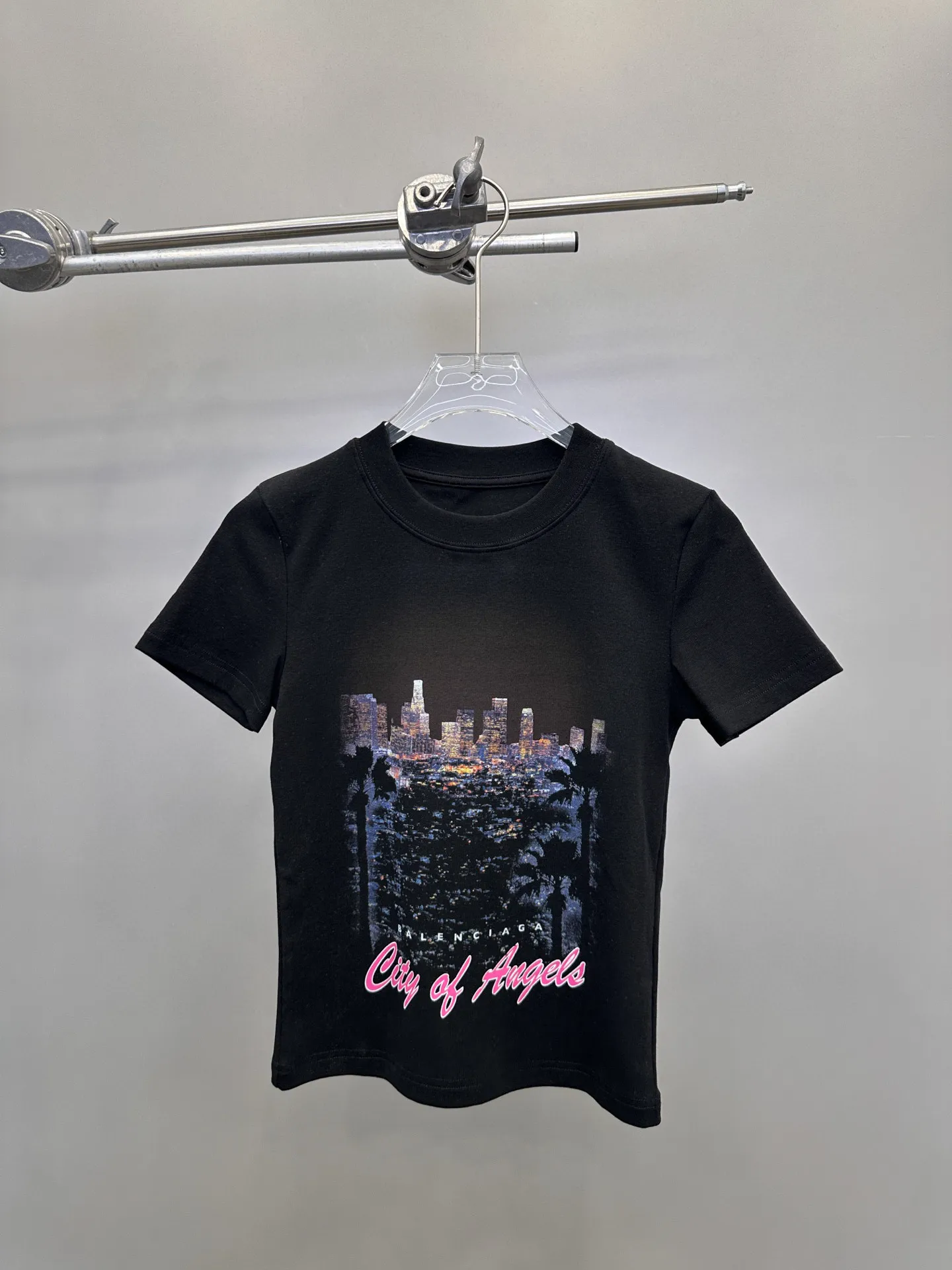 パリ新作黒半袖TシャツプリントSMLサイズ - 画像 (7)