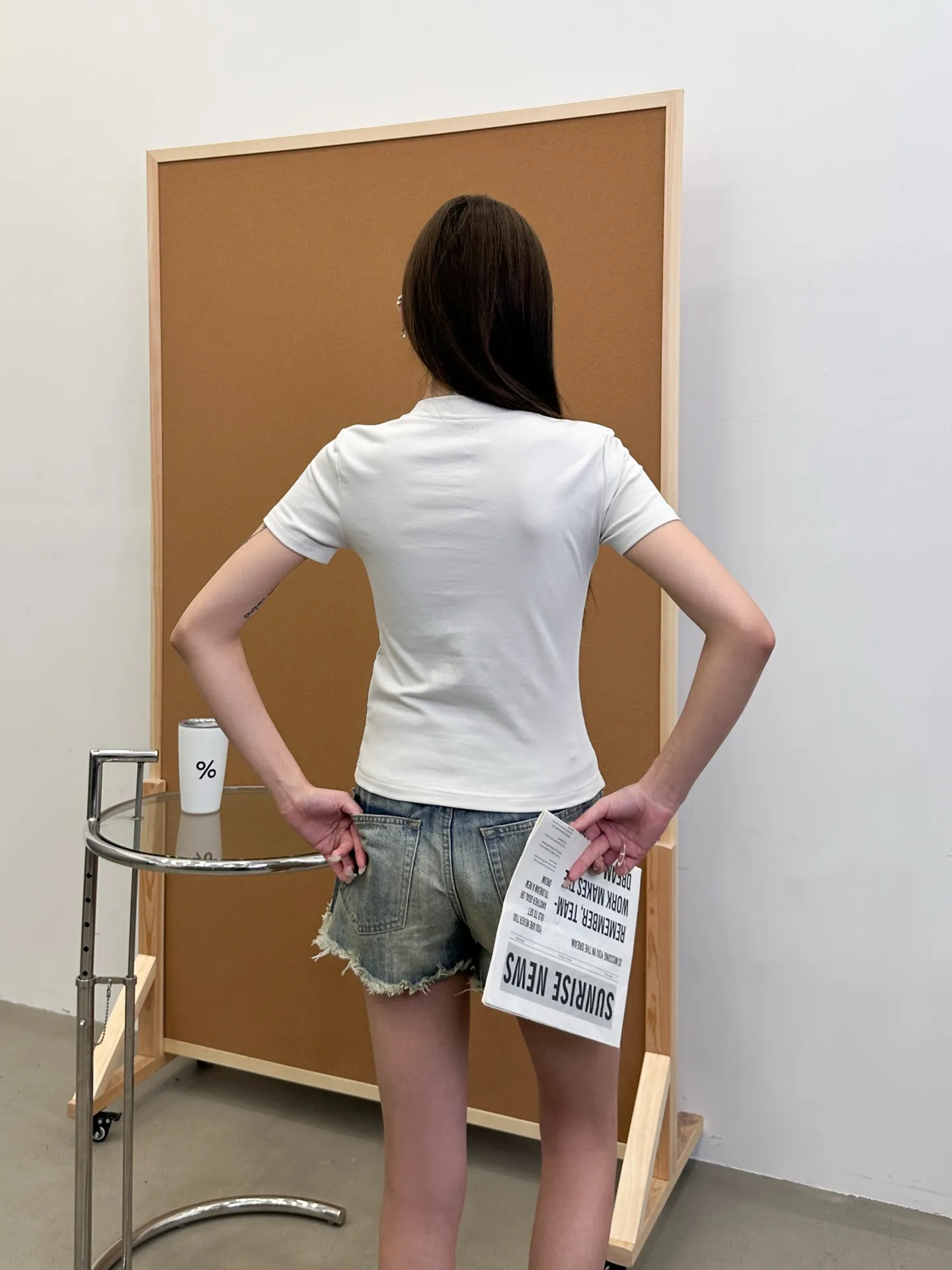 パリ新作半袖Tシャツ白プリント半袖Tシャツ - 画像 (3)