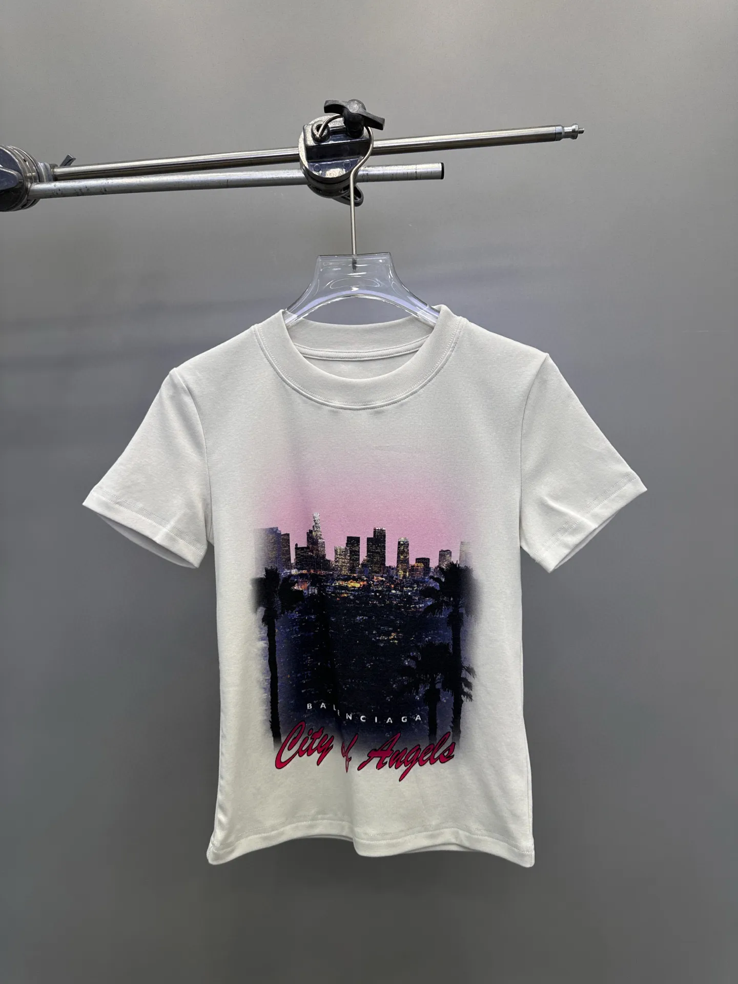 パリ新作半袖Tシャツ白プリント半袖Tシャツ - 画像 (7)