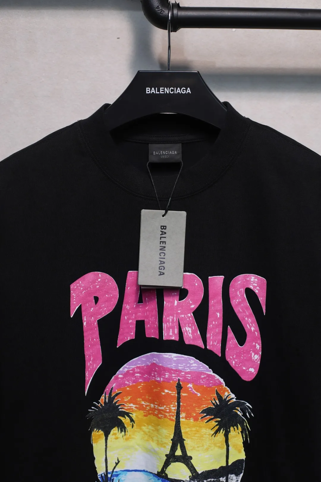 BALENCIAGA新作黒プリント半袖Tシャツ - 画像 (7)