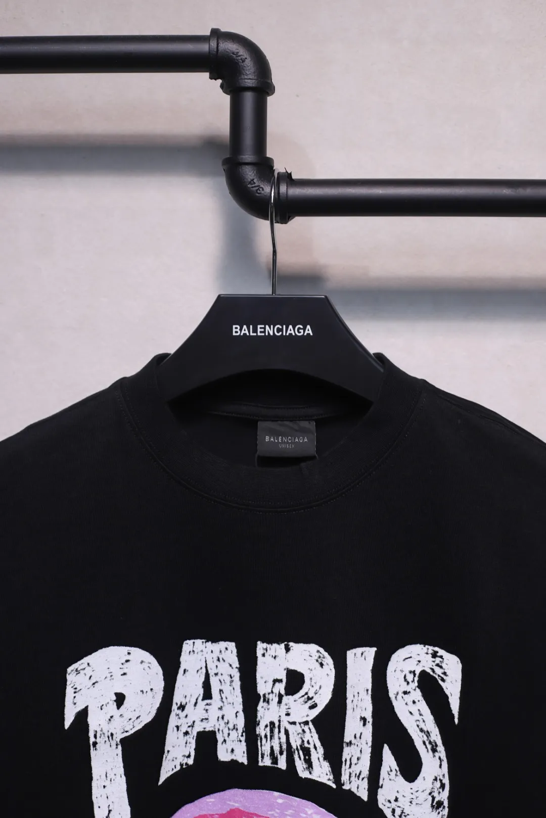 BALENCIAGA新作黒プリント半袖Tシャツ - 画像 (4)
