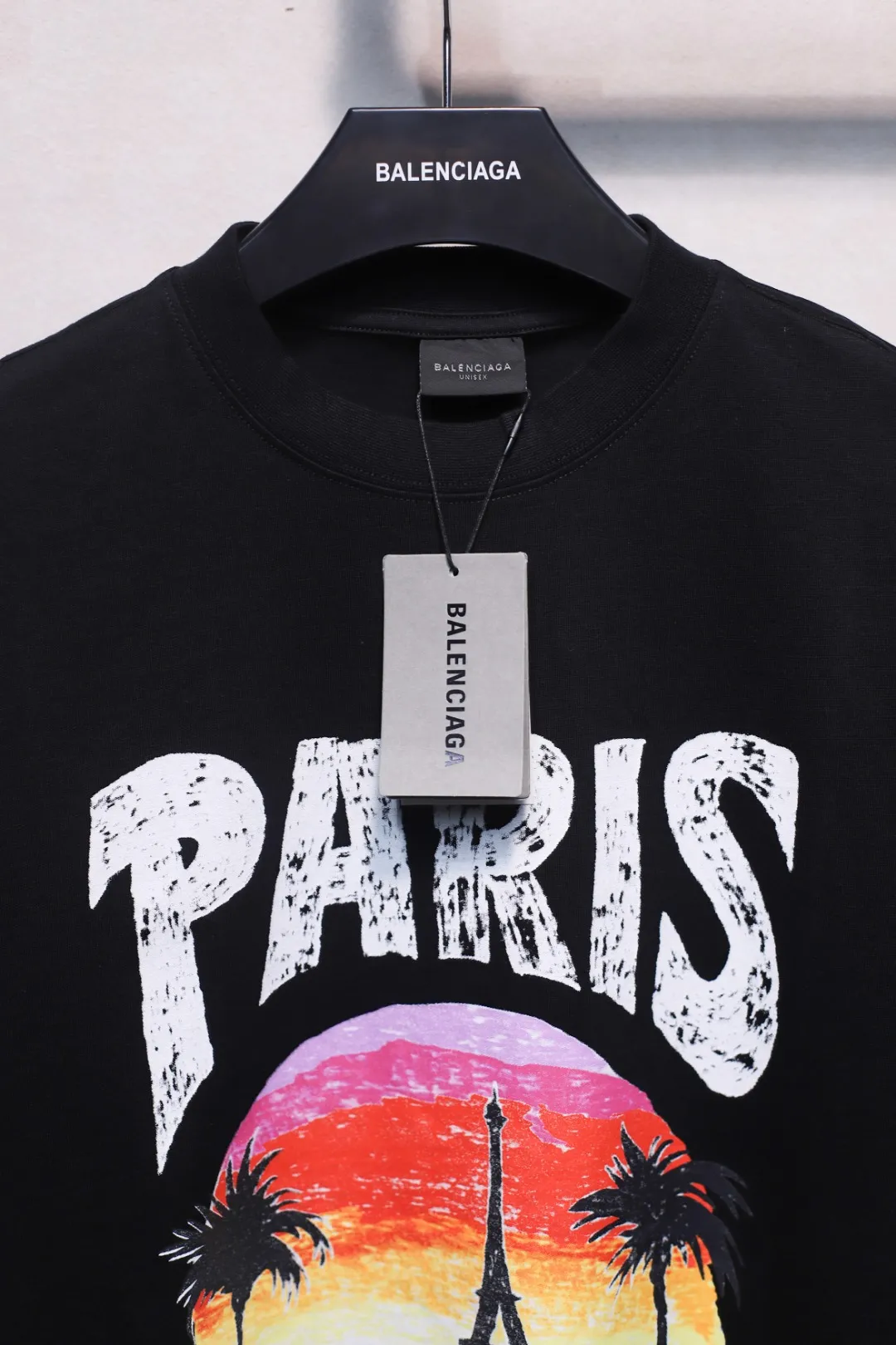 BALENCIAGA新作黒プリント半袖Tシャツ - 画像 (7)