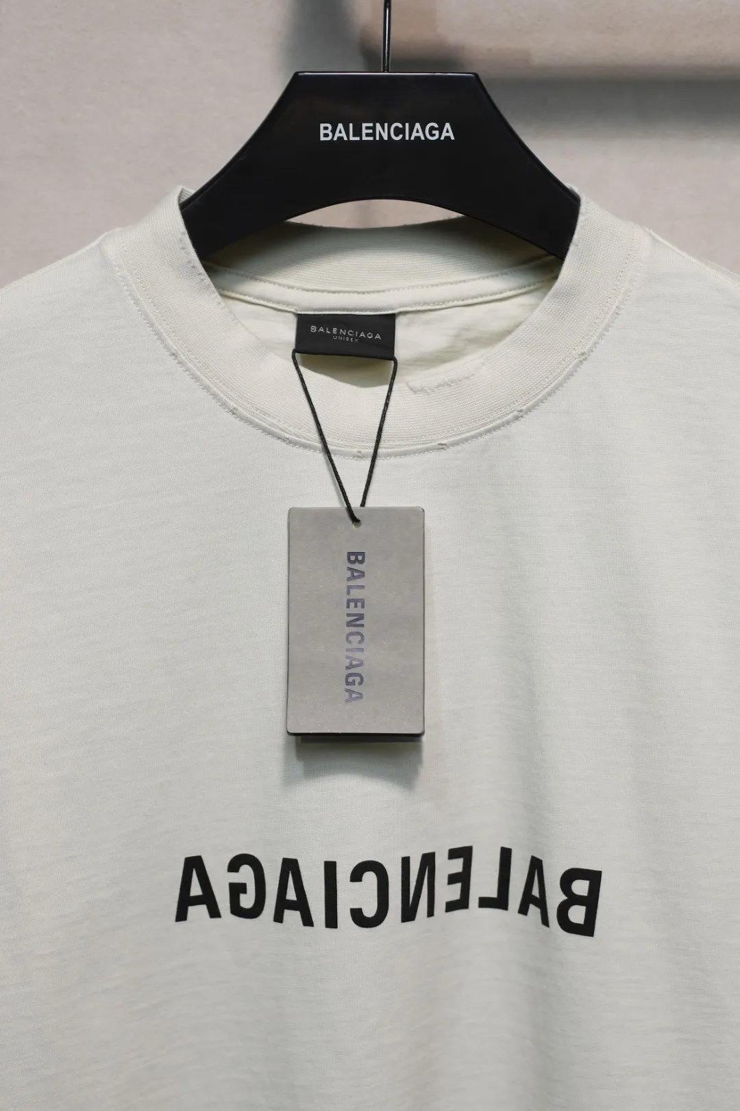 BALENCIAGA ホワイト ミラーロゴTシャツ - 画像 (7)