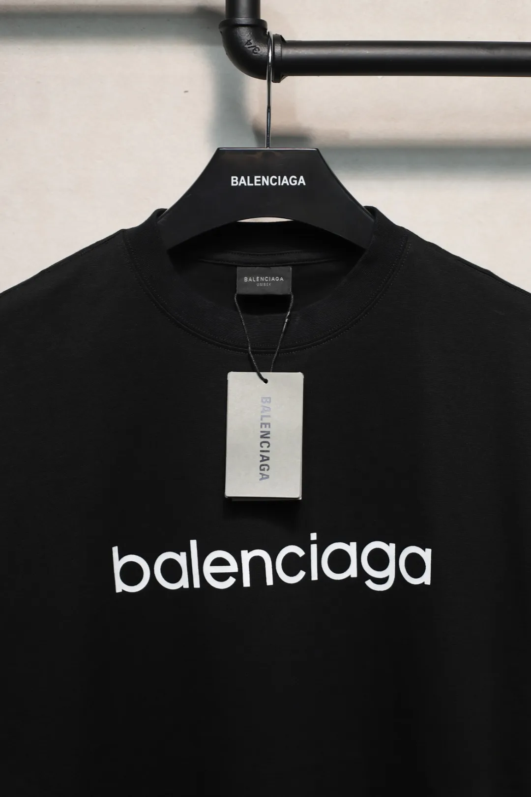 BALENCIAGA黒プリント半袖Tシャツ新作 - 画像 (7)