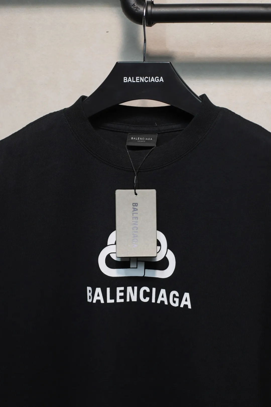 BALENCIAGA黒アルファベット半袖Tシャツ - 画像 (7)