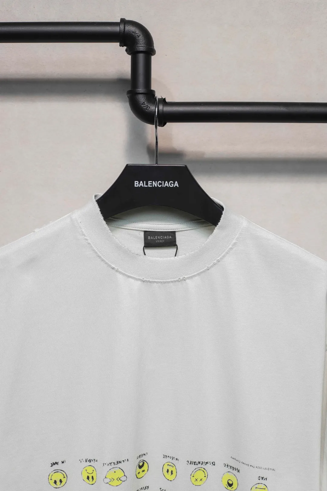 BALENCIAGA 白 笑顔プリントTシャツ - 画像 (4)