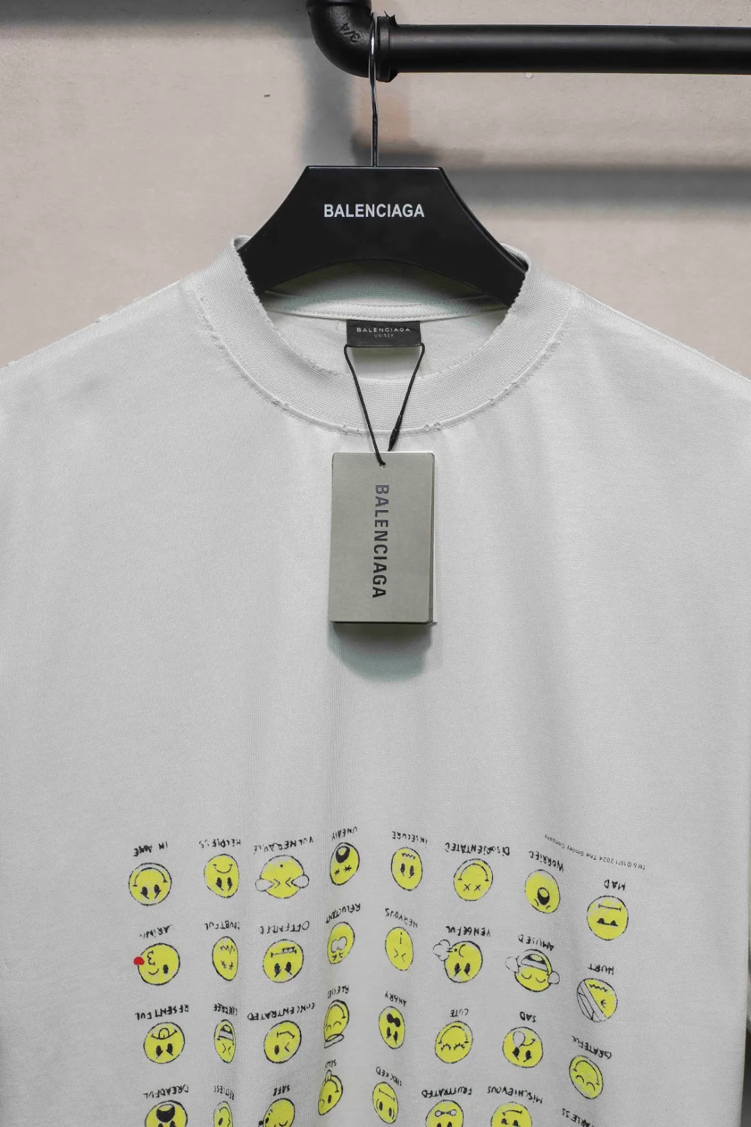 BALENCIAGA 白 笑顔プリントTシャツ - 画像 (7)