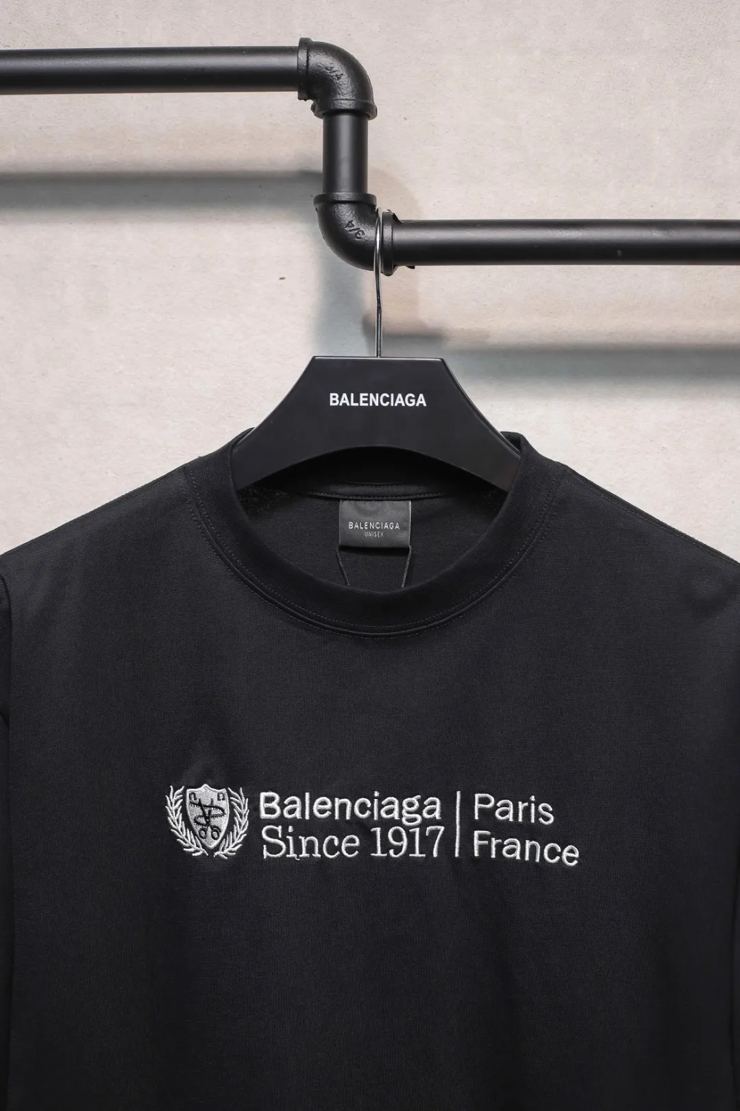 BALENCIAGA 黒 麦穗1917ロゴTシャツ - 画像 (4)