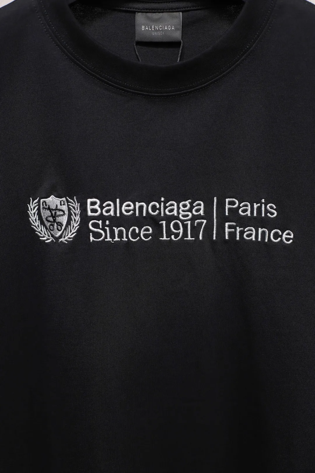 BALENCIAGA 黒 麦穗1917ロゴTシャツ - 画像 (7)