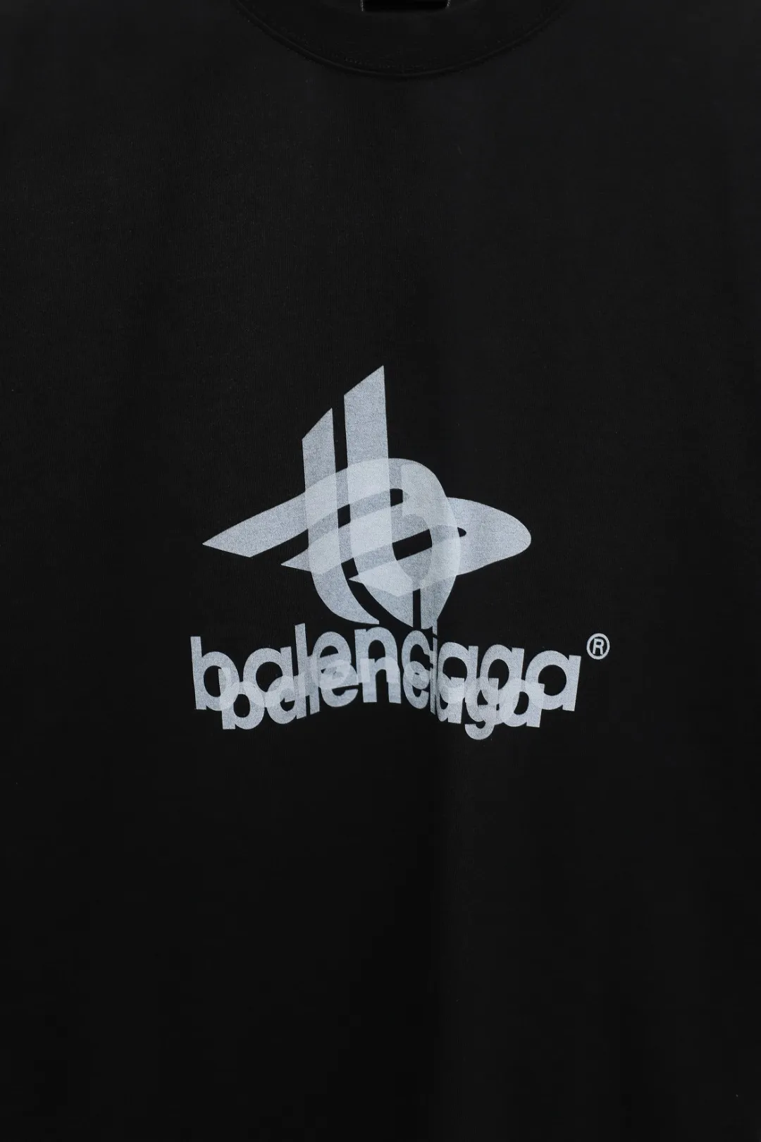BALENCIAGA 黒 重ねロゴTシャツ 23ss - 画像 (7)