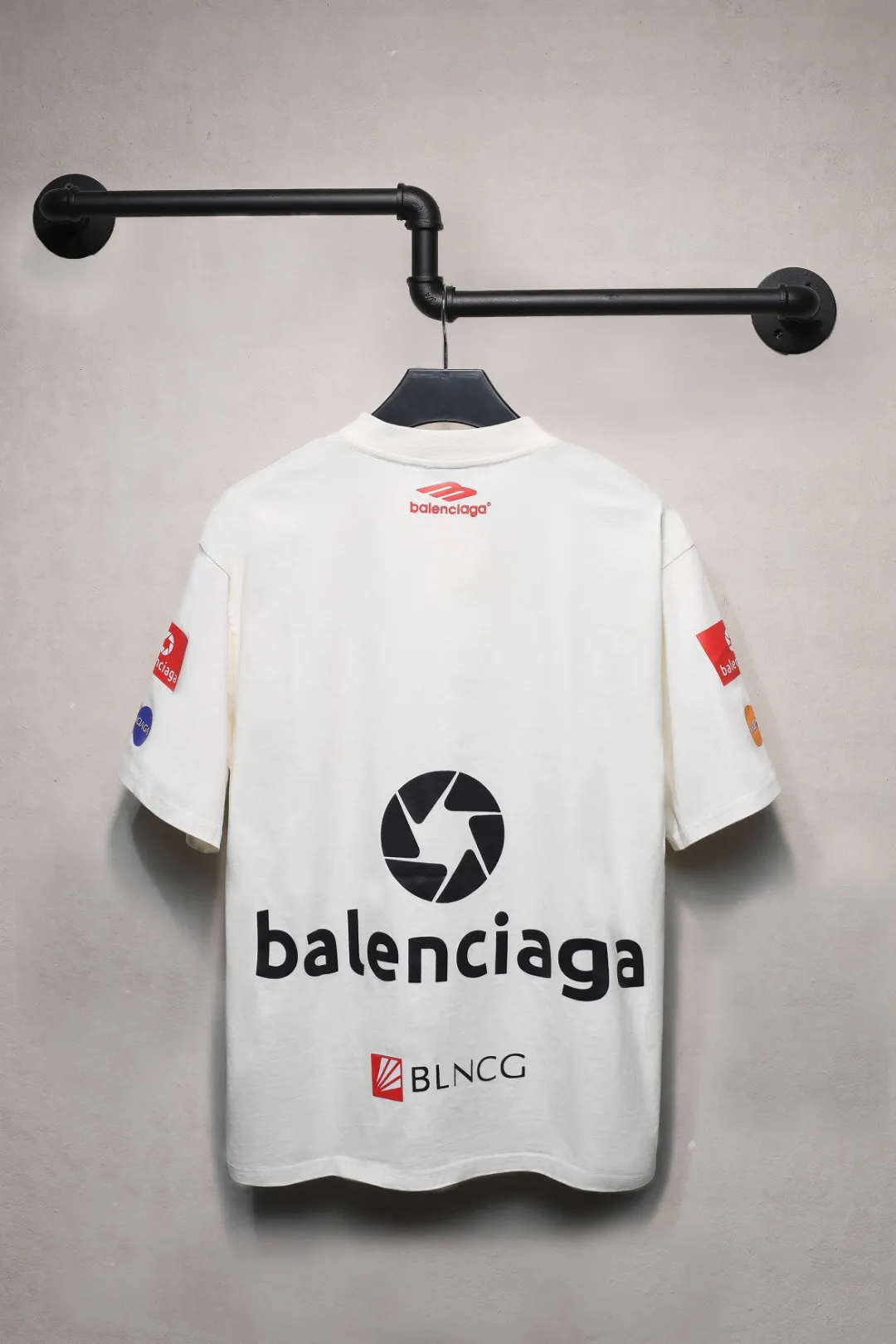 BALENCIAGA 白 多ロゴプリントTシャツ - 画像 (3)