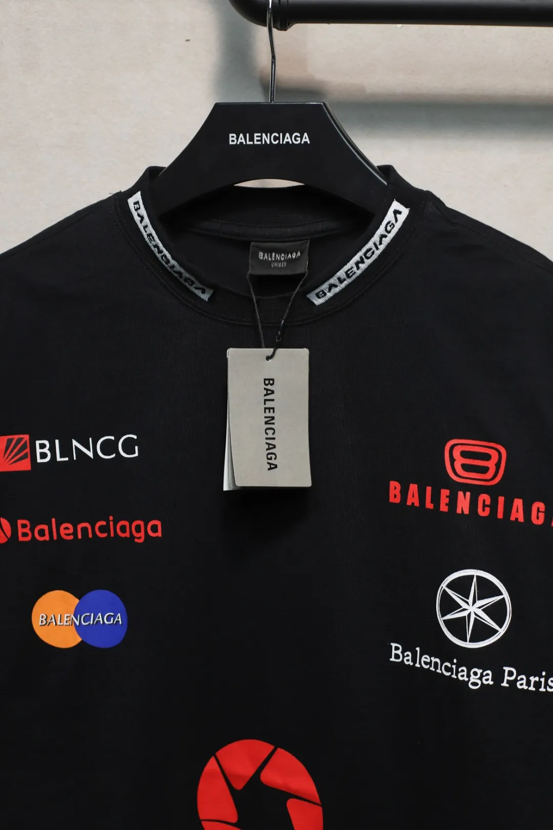 BALENCIAGA新作黒プリント半袖Tシャツ - 画像 (5)