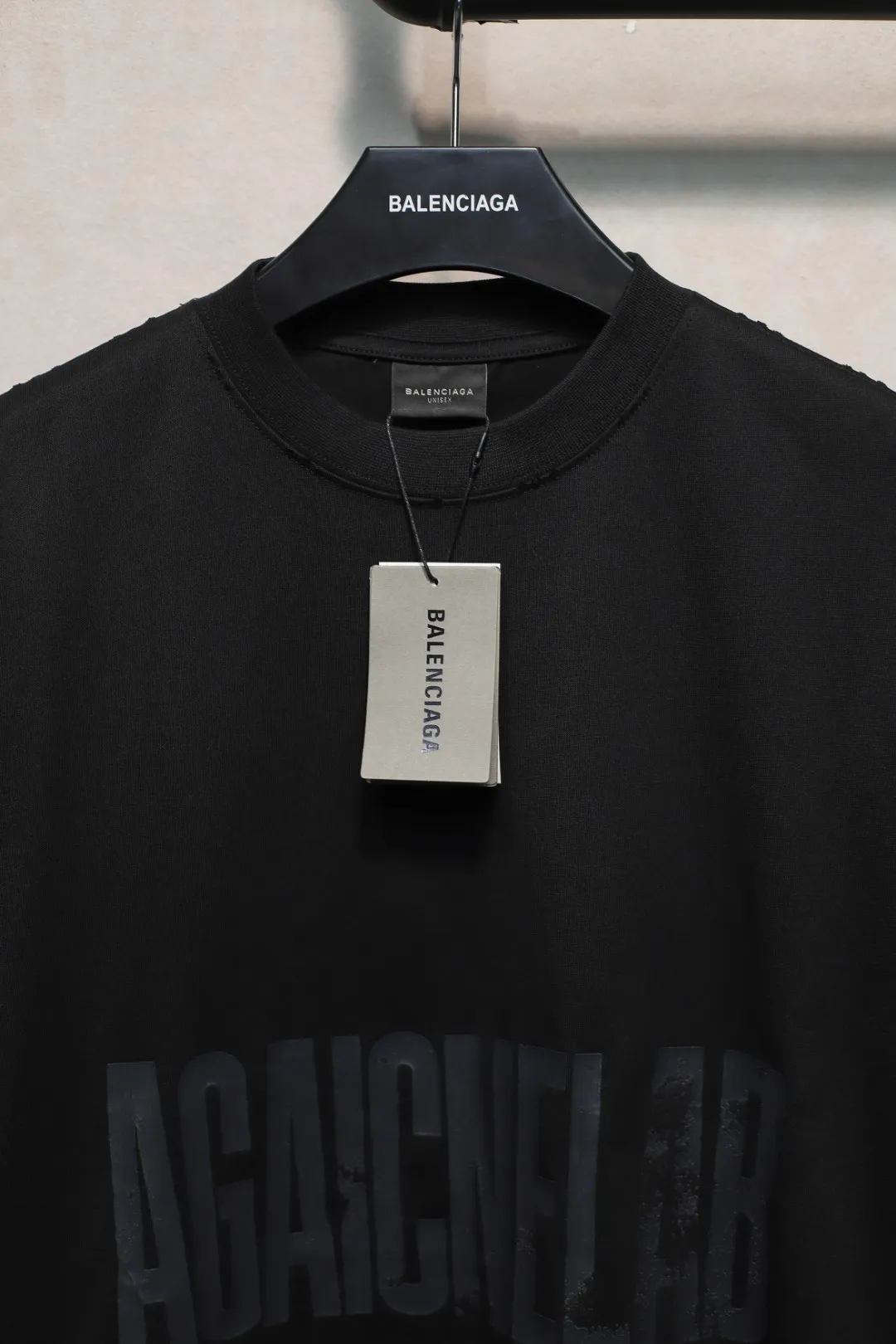 BALENCIAGA新作黒反アルファベット半袖Tシャツ - 画像 (5)
