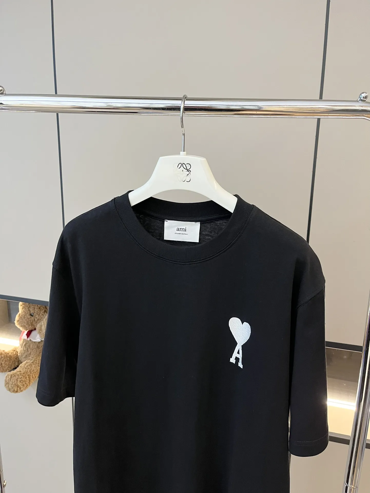 AMI新作黒半袖Tシャツマカロンカラー - 画像 (3)