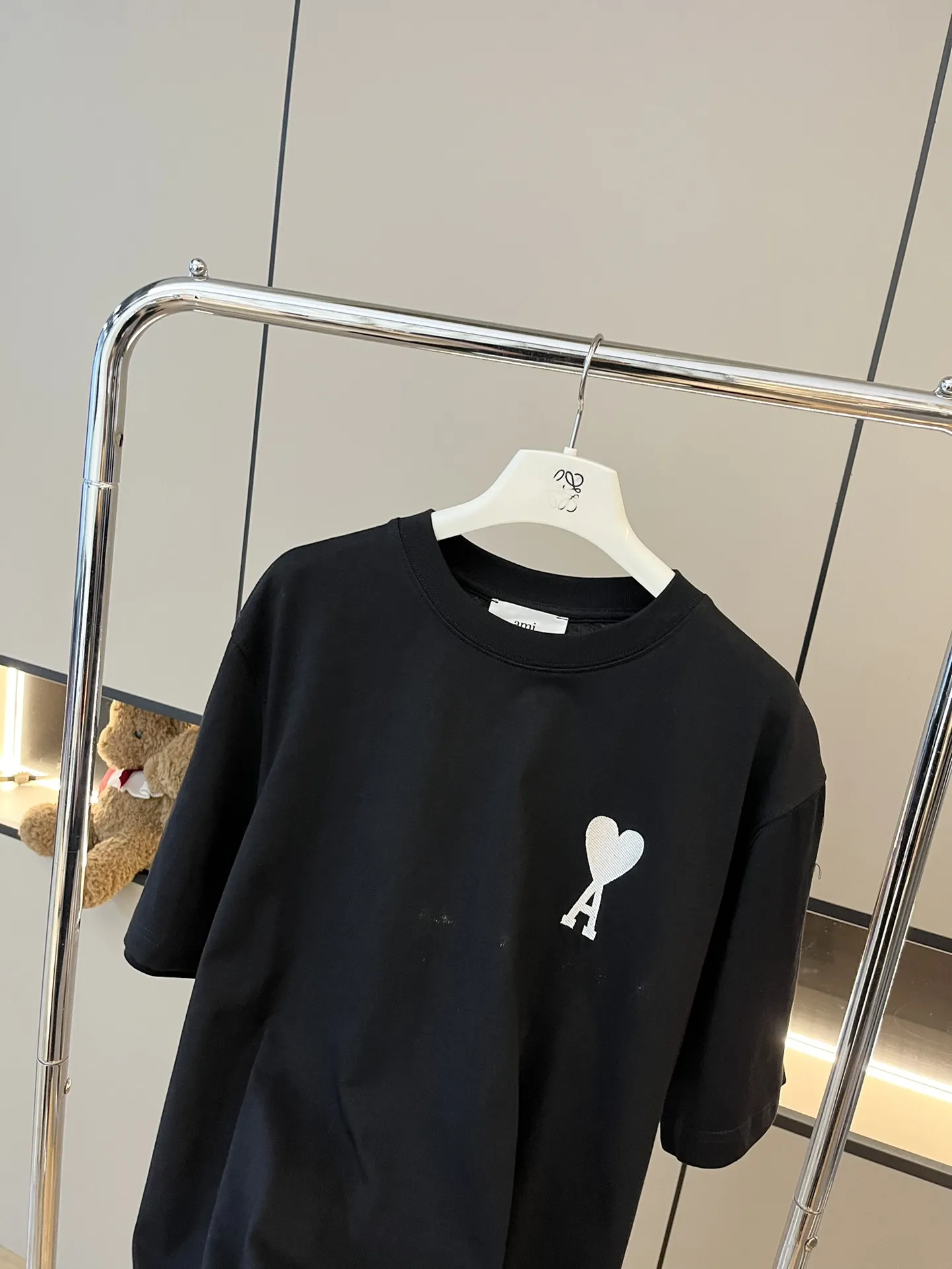 AMI新作黒半袖Tシャツマカロンカラー - 画像 (7)