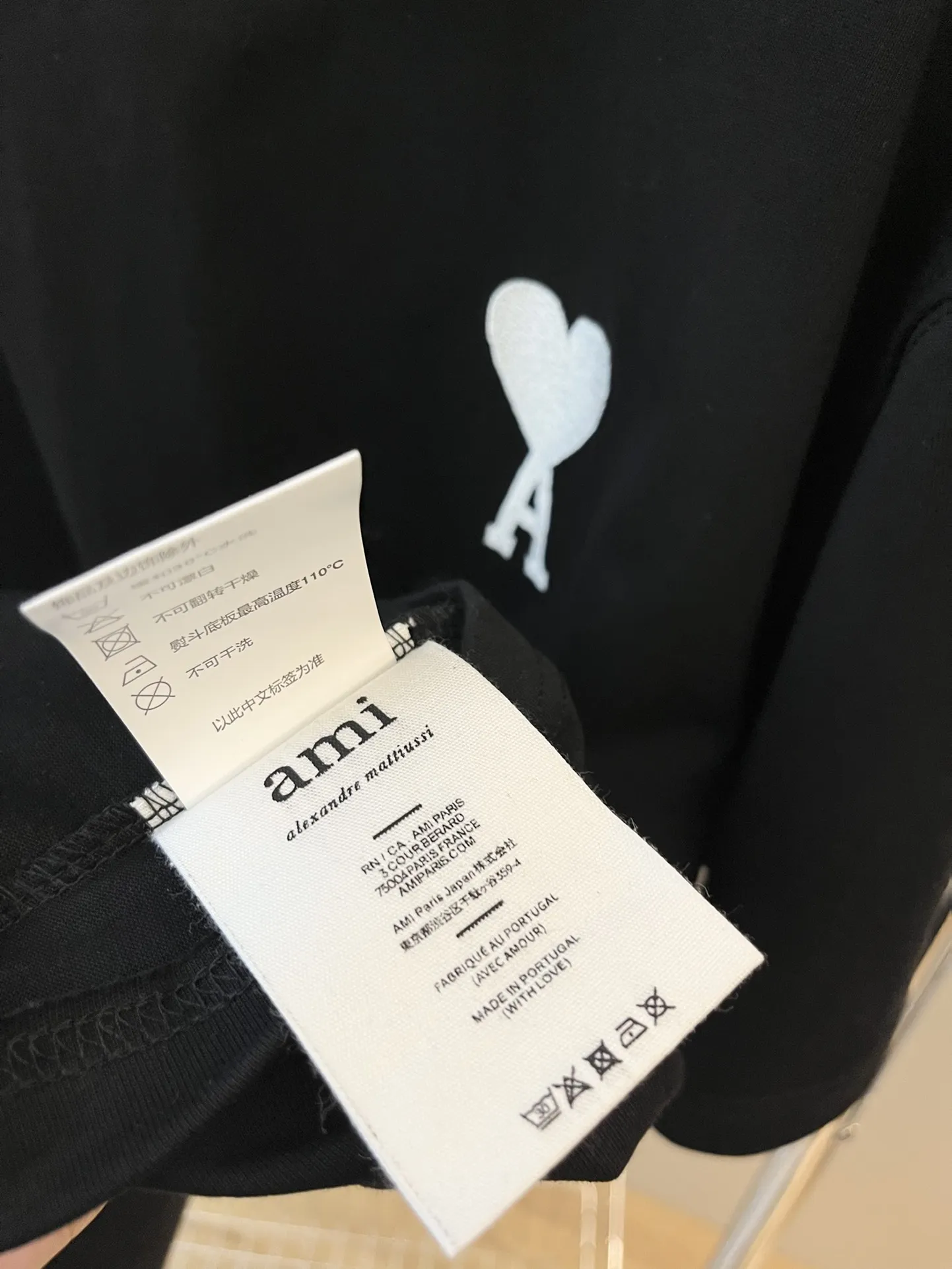 AMI新作黒半袖Tシャツマカロンカラー - 画像 (10)