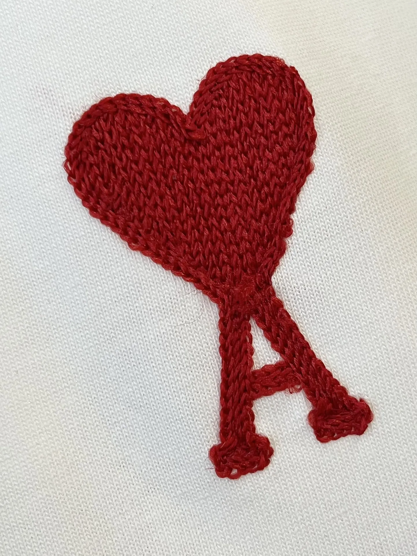 AMI新作白い小愛心半袖Tシャツ - 画像 (7)